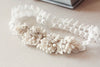 Bridal garter set - Floral white lace (one qty ready to ship)