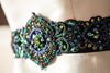 peacock themed bridal dress belt