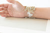 gold beaded bridal bracelet - BA05