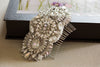 Bridal hair comb in silver and antique silver - Style H27