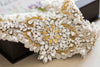 gold and ivory bridal sash