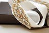 Vintage inspired Gold Bridal sash - Alba Gold (Style - S55)