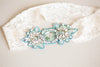 Blue bridal garters