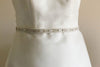 beaded bridal belt in white