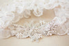 Handmade bridal garter set