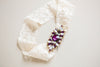 Purple bridal garter