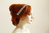 Swarovski and gold color bridal headband - Style H07