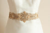 designer bridal sash in gold