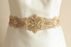 Gold bridal dress sash 