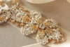embellished bridal sash - magnolia gold
