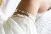 bridal garter with rose gold and lace