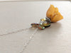 yellow rose bud necklace
