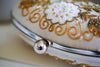 vintage inspired bridal clutch in gold - ct03