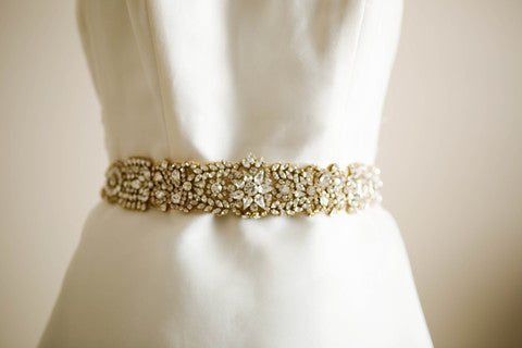Gold bridal sash cheap