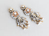 Large Anqitue Gold and Pearl Wedding Earrings 