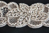 Crystal beaded wedding dress belt, Feulr