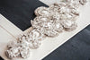 wedding dress sash - magnolia silver