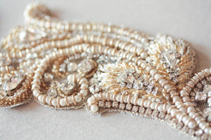 Gold bridal dress sash - May Gold