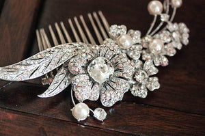 Bridal headpiece - Esta comb large (ready to ship)