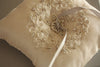 Ring beader pillow  -Ash ivory