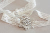 Bridal garter set - Viva mini silver