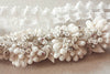 Bridal garter set - Floral white lace (one qty ready to ship)