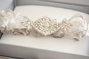 beaded bridal garter set xoffa