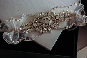Bridal garter set - Krystal organza