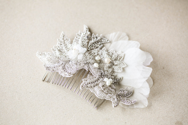 floral hair comb