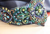 designer bridal sash - peacock