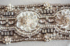 bridal dress sash - mi antique gold