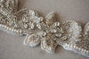wedding dress sash - silver