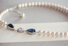 Bridal jewelry - necklace Royal blue