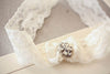 Bridal garter set - Isla silver
