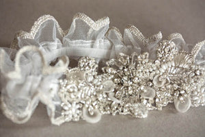 Isla embellished bridal garter