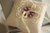 Ring bearer pillow - Nu ivory purple