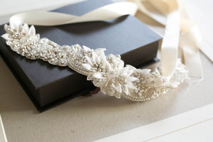 Embellished bridal sash - Ophelia V2