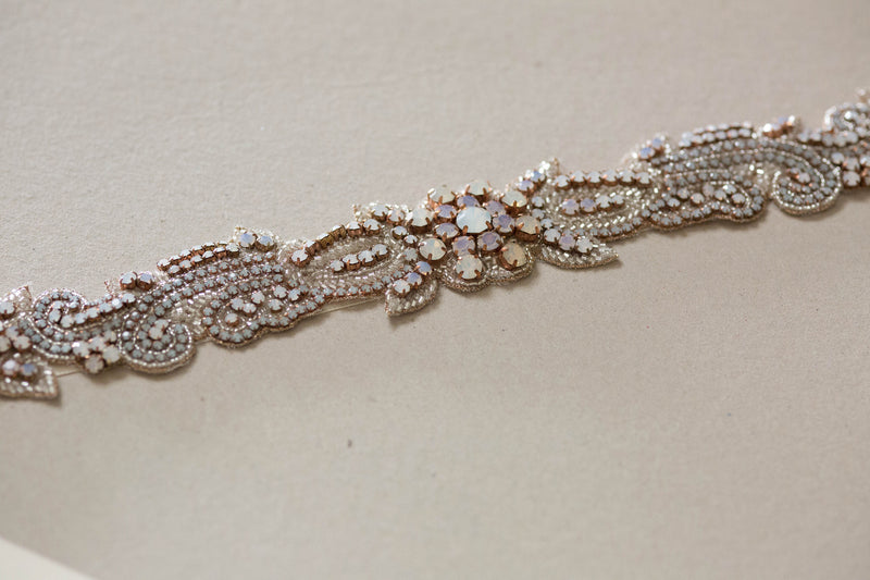 Rose Gold Bridal Dress Belt and Sash | Wedding Dress Belts Rose Gold Bridal Dress Belt and Sash | Wedding Dress Belts