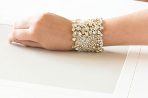 Gold bridal bracelet - BA05