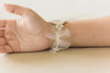 Bridal statement bracelet in ivory and silver - BA09