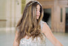 designer bridal hair halo - H24