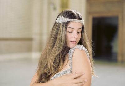 Bohemian style bridal halo - Style H17