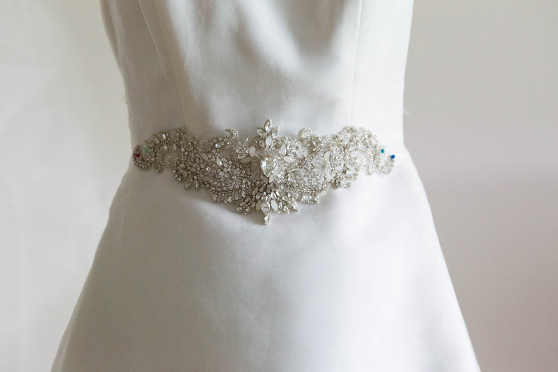 Bridal dress embellished belt - Style R05 Bridal dress embellished belt - Style R05