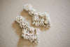 Bridal earrings in silver and ivory color - Style E06