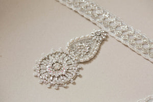 Vintage inspired wedding sash - Style R40