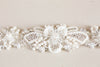 wedding sash in ivory and silver