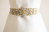 Bridal sash in ivory, silver and gold -Style R45