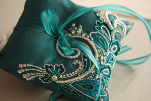 Ring bearer pillow - Nico teal