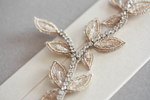 Bridal headpiece - Gold leaf