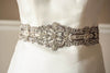 Antique silver bridal dress sash